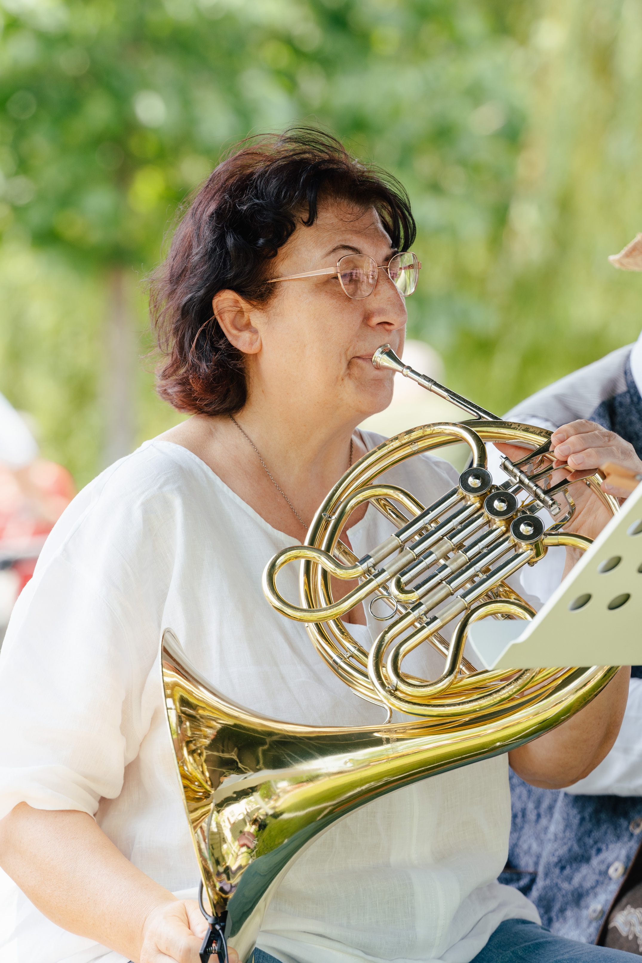 Musiker mit Horn